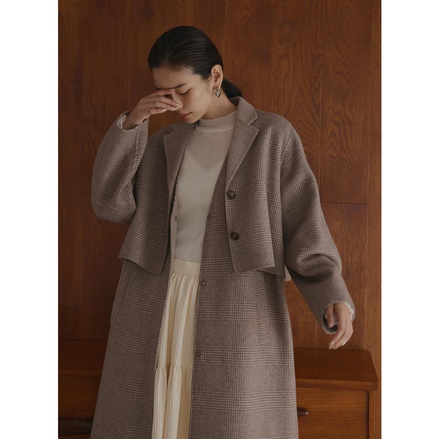 COEL（コエル） 【50%OFF】 2ピースチェック柄リバーコート : ビッグ
