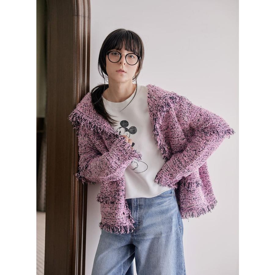 コエル　COEL ニットカーディガン　ブラック コエル COEL ニットカーディガン ブラック COEL｜セーラーカラー