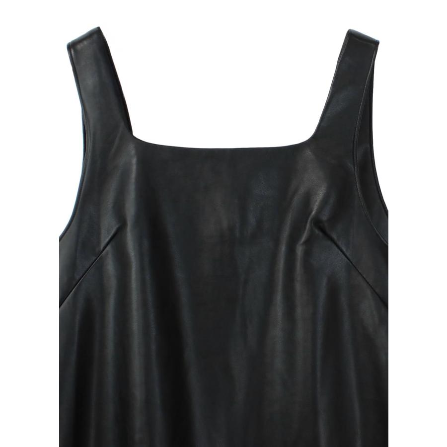 COEL 【50%OFF】 ボックスサロペットレザーミニワンピース COEL コエル 