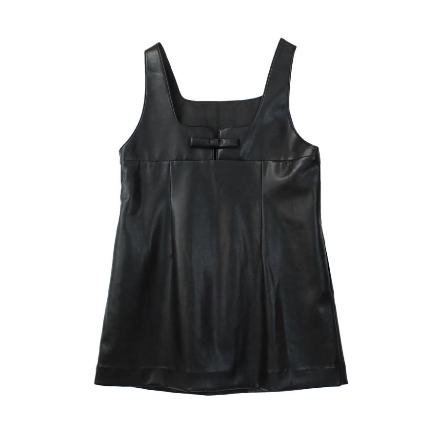 COEL 【50%OFF】 ボックスサロペットレザーミニワンピース COEL コエル 