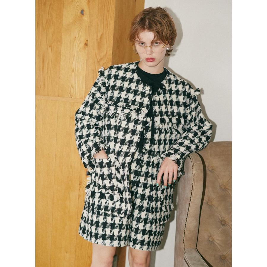 COEL（コエル） 千鳥柄ツイードジャケット ジャケット アウター