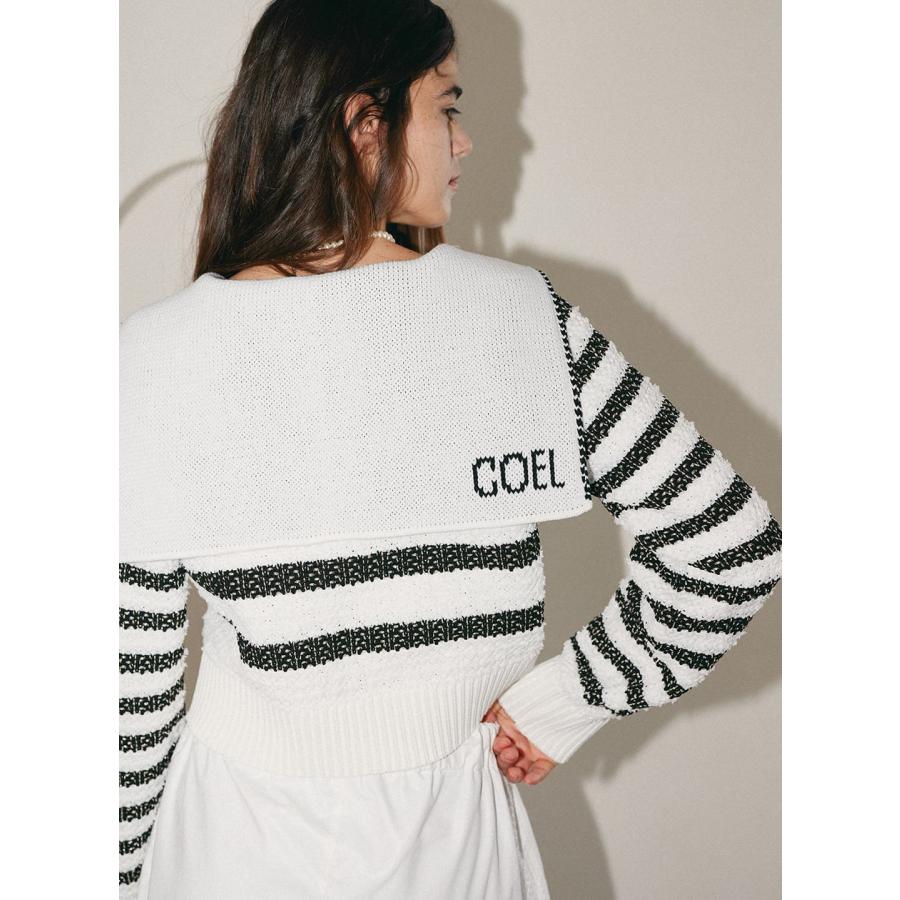 セーラーボーダーカーディガン COEL コエル ニット : ビッグヒット