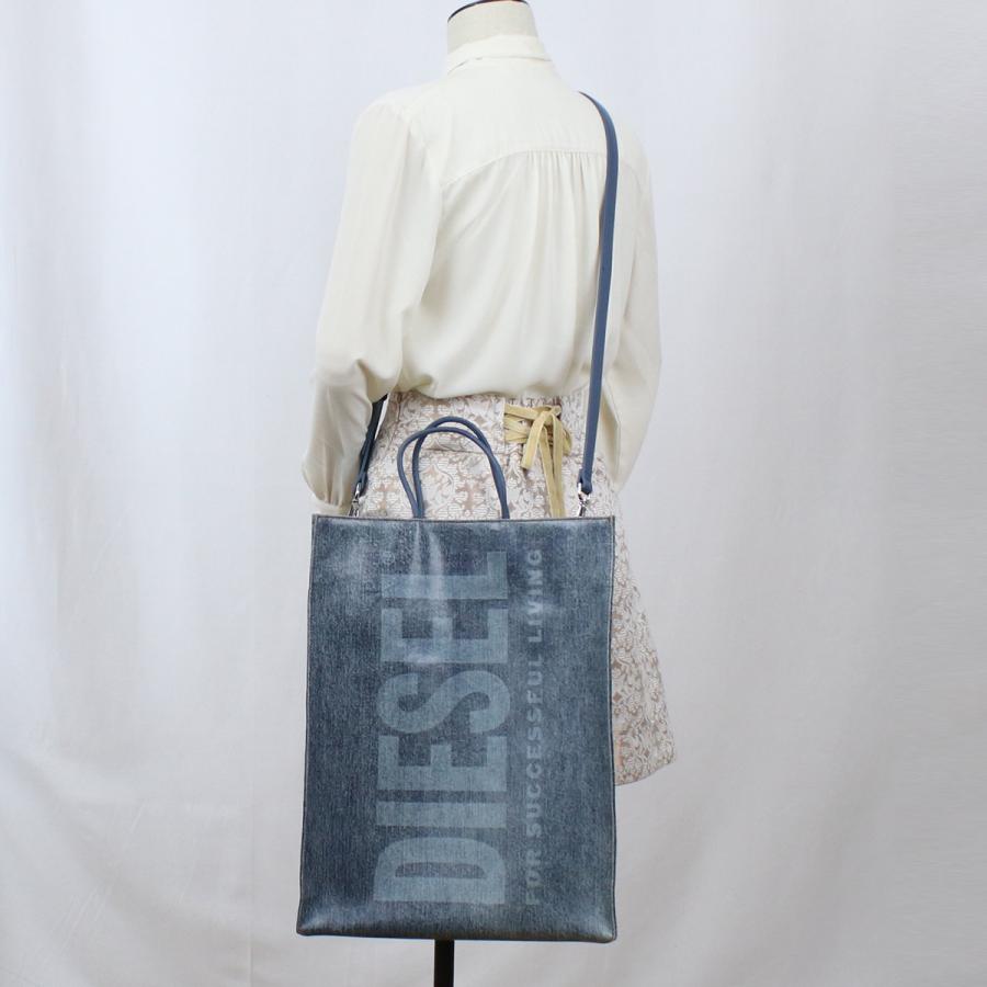 ○★新品未使用　ディーゼル　2WAYトートバッグ　X08919　ブルー Amazon | [ディーゼル]トートバッグ DSL ブルー X08919 DSL