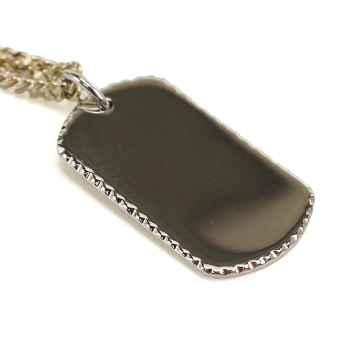 Christian Dior ディオール プレート ペンダント ネックレス N2504  