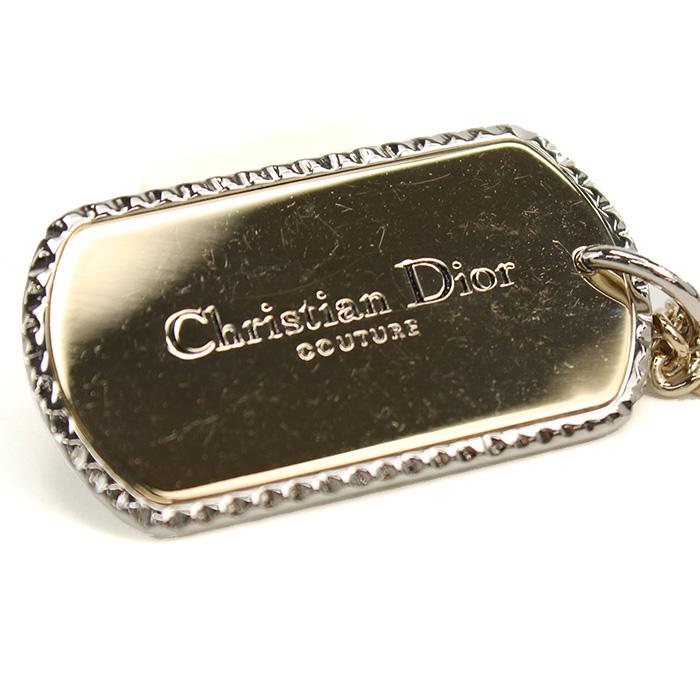 Christian Dior ディオール プレート ペンダント ネックレス N2504  