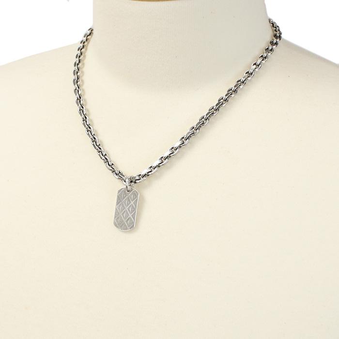 Christian Dior ディオール CDダイヤモンド プレート ネックレス N2720  