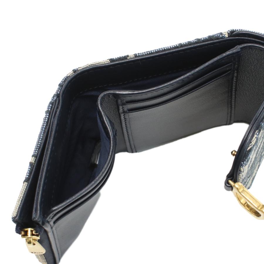 Christian Dior クリスチャンディオール 三折財布小銭入付き S5652  
