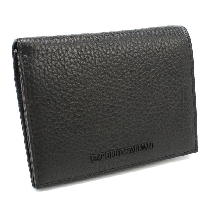未使用箱付 EMPORIO ARMANI エンポリオアルマーニ 二つ折り財布 EMPORIO ARMANI エンポリオアルマーニ 二つ折り財布 小銭入付き ロゴ