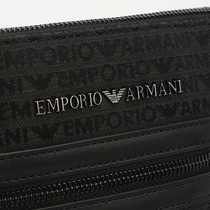 【父の日】EMPORIO ARMANI エンポリオアルマーニ 斜め掛け ショルダーバッグ EM001780 AF13823 U8168 メンズ ブラック 爆買_1