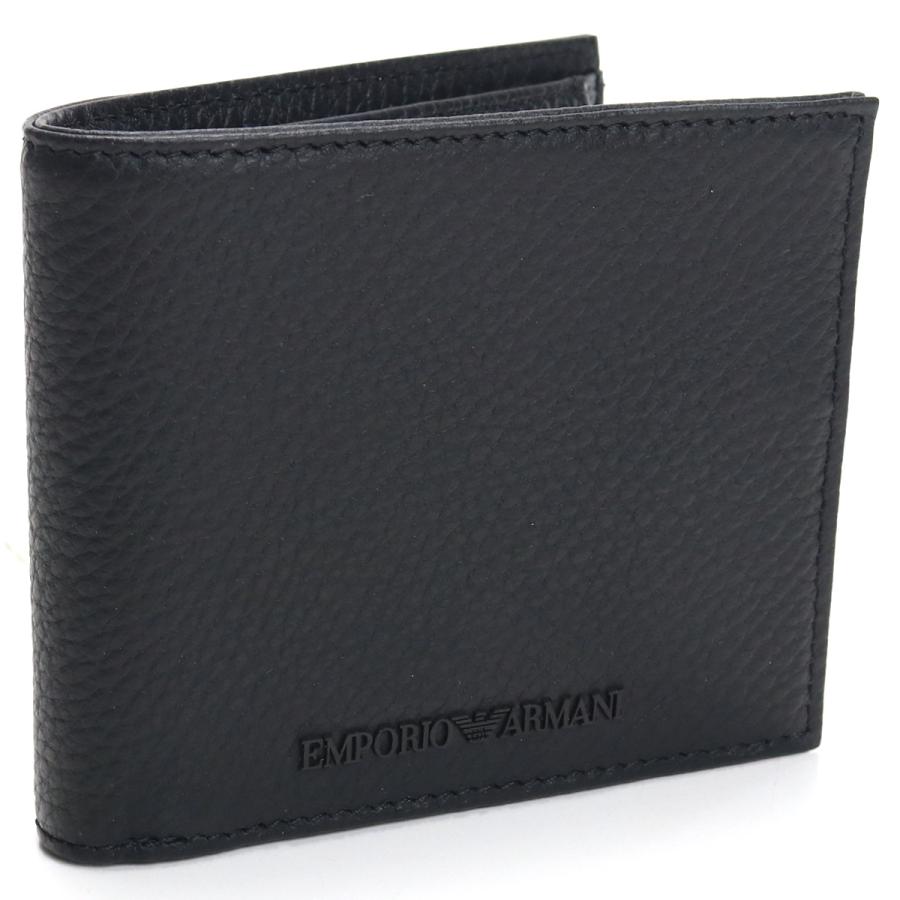 h*e様 新品 未使用】EMPORIO ARMANI 二つ折り財布 【ブラック】 エンポリオアルマーニ EMPORIO ARMANI 二つ折り財布 コンパクト