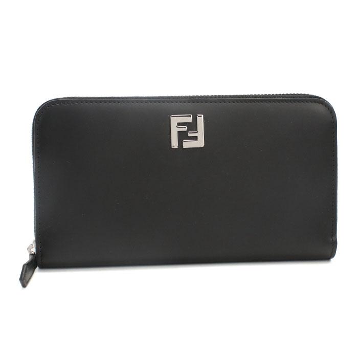 【父の日】FENDI フェンディ FFスクエア 長財布 ラウンドファスナー 7M0210 AFF2 F0GXN メンズ ブラック 爆買の画像