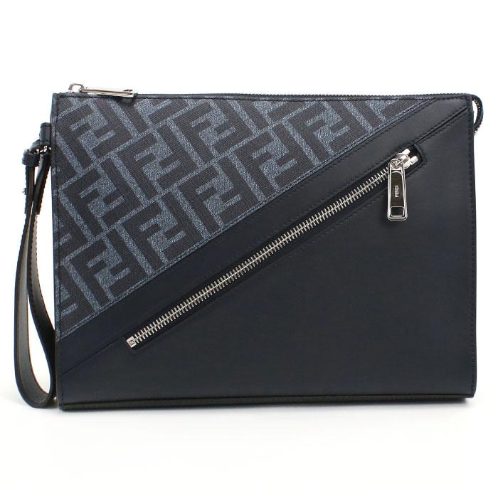 FENDI フェンディ セカンドバッグ 7VA491 ASIC F1O97 メンズ ブルー