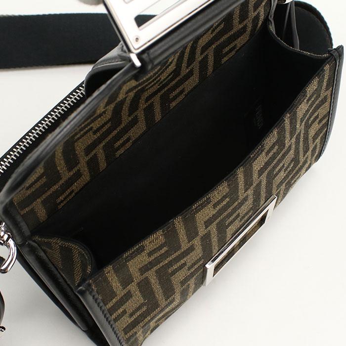 FENDI（フェンディ） ダブルバゲット ブラウンジャカードFF 斜め掛け