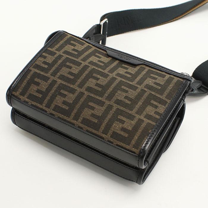 FENDIバッグ FENDI（フェンディ） ダブルバゲット ブラウンジャカードFF 斜め掛け