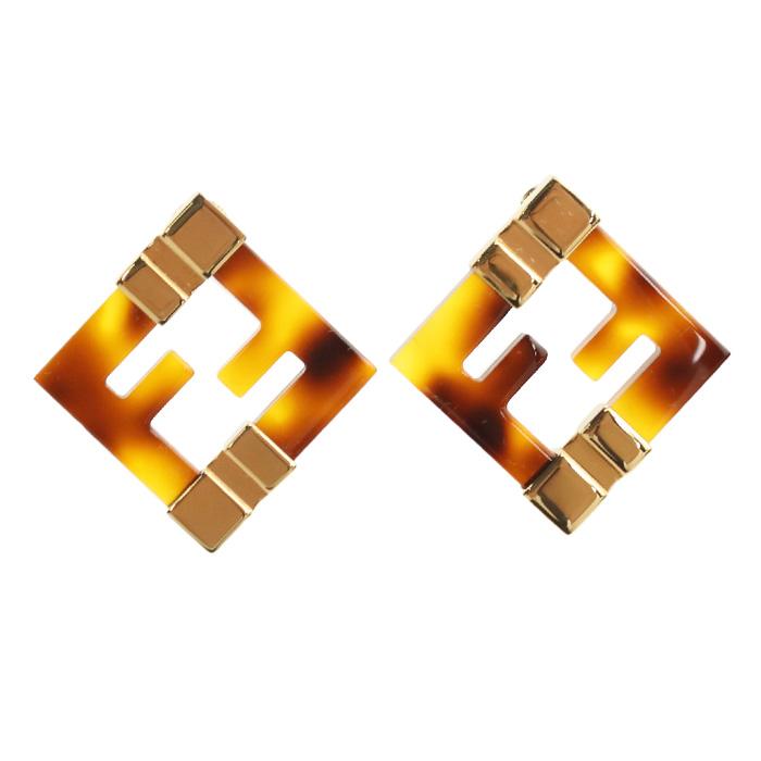 FENDI フェンディ ピアス 8AK946 ALI0 F1BDE レディース ブラウン  