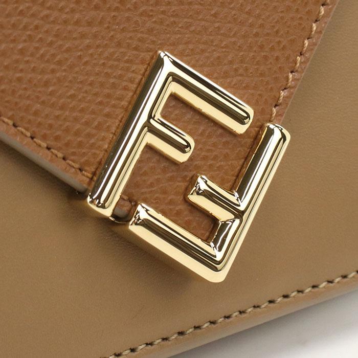 FENDI フェンディ 三つ折り財布 小銭入付き 8M0480 ALV4 F1URW FFダイヤモンド レディース ブラウン 爆買の画像