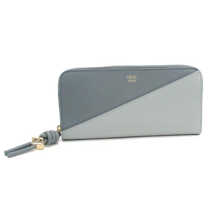 FENDI フェンディ ラウンドファスナー 長財布 8M0517 AYCA F1URV FFダイヤモンド レディース ブルー 爆買の画像