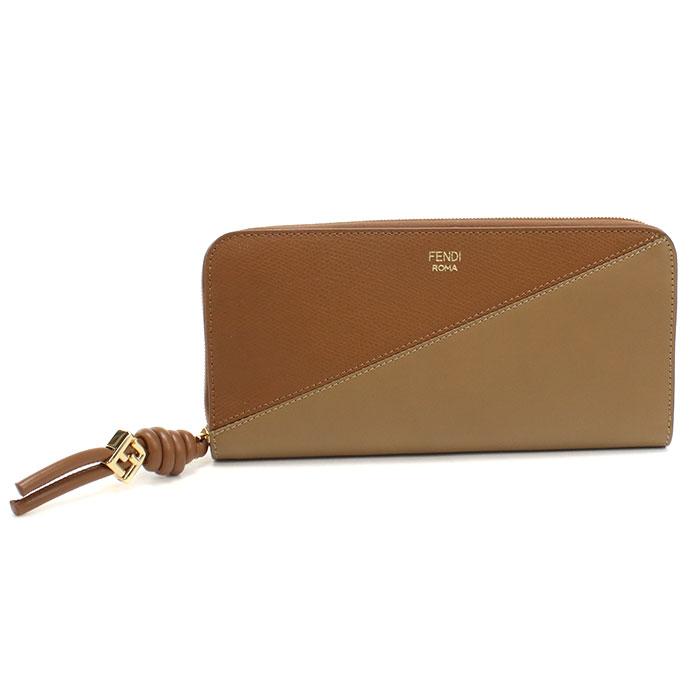 FENDI フェンディ ラウンドファスナー 長財布 8M0517 AYCA F1URＷ FFダイヤモンド レディース ブラウン 爆買の画像