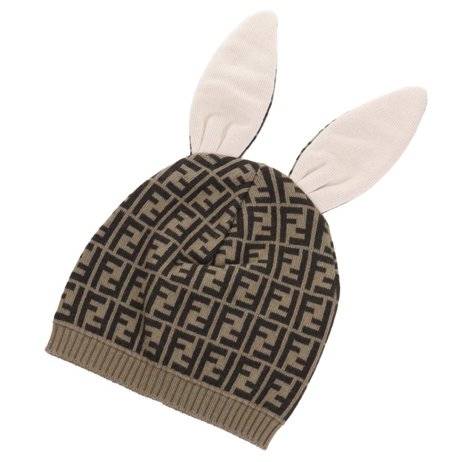 FENDI フェンディ ニット帽 ビーニー FF ズッカ柄 キャップ 美品
