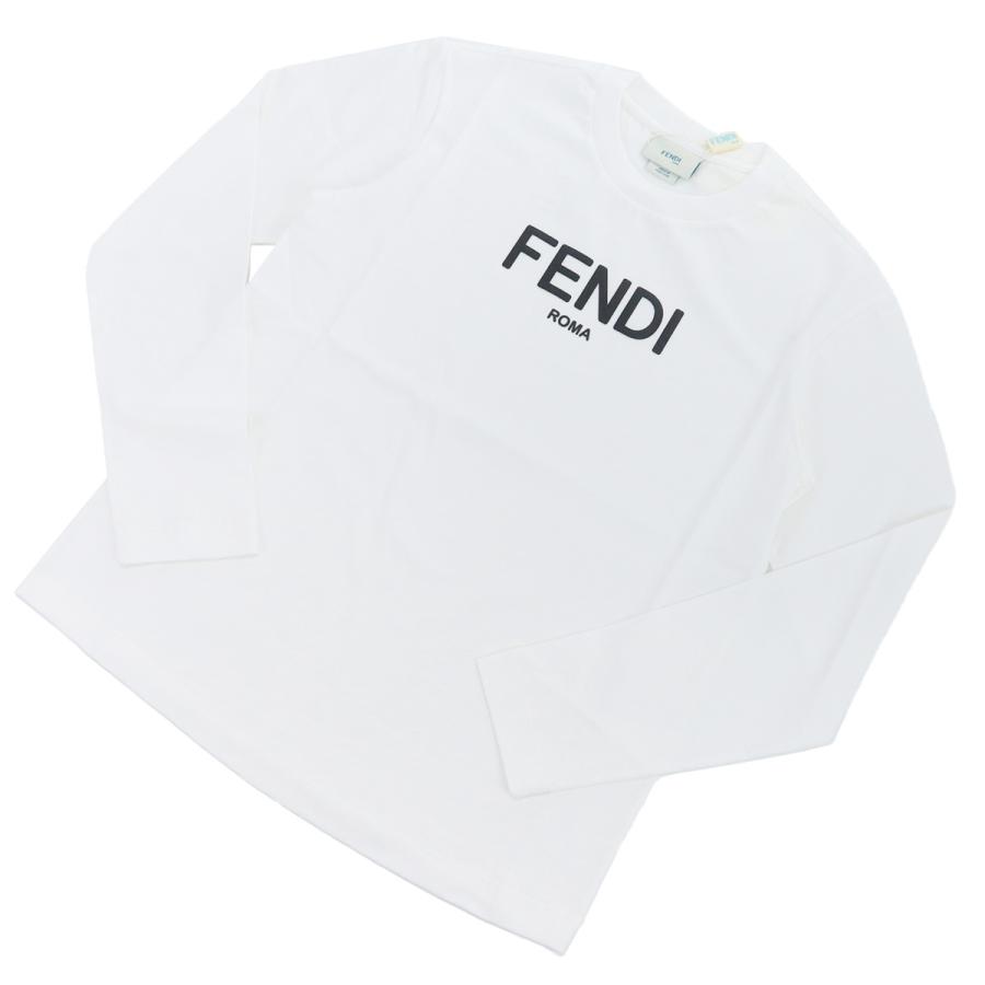 FENDI 大人もOK キッズ ロングTシャツ JUI154 7AJ F0ZNE ホワイト系  