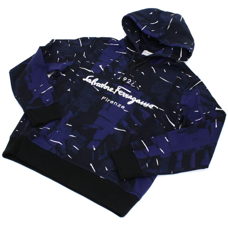 【国内即発】Ferragamo メンズパーカー 12-1351 0754333 GBLUE FERRAGAMO フェラガモ メンズ−パーカー 12-1351 0754333 GOLFO
