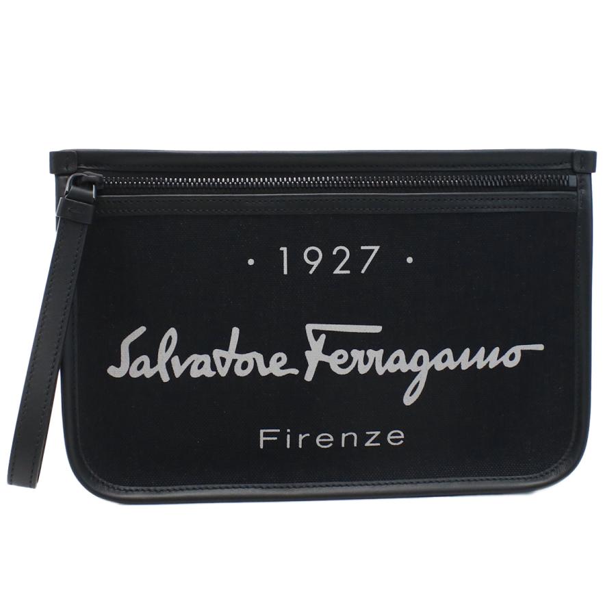 【父の日】FERRAGAMO フェラガモ クラッチバッグ 24-0971  メンズ ブラック 爆買の画像