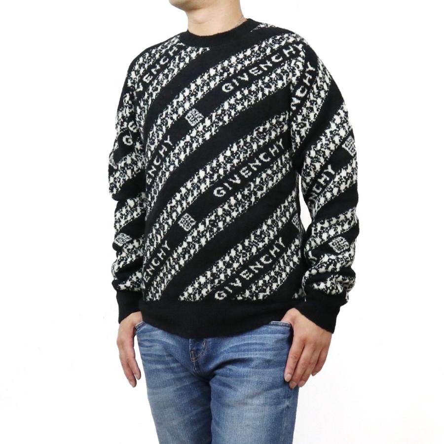 ジバンシー Givenchy ロゴ メンズ セーター ニット Bm90ee 4y6q 004 ブラック ホワイト系 メンズ Givbm90eea ビッグヒット Yahoo 店 通販 Yahoo ショッピング