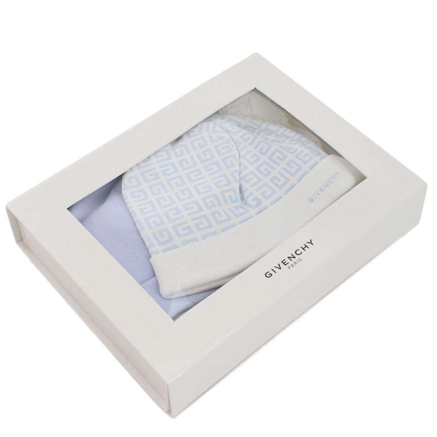 ジバンシー GIVENCHY  ベビー−帽子 セット 純正BOX付き H98143 771 ブルー系 爆買の画像
