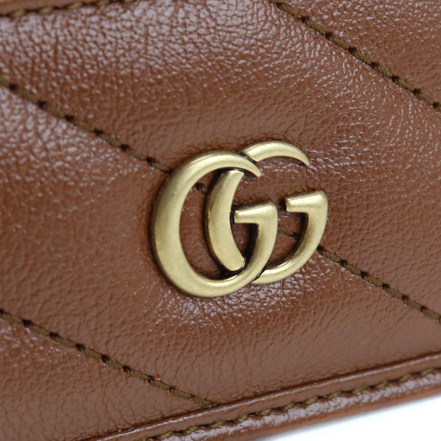 GUCCI グッチ カードケース 443127 0OLFT 2535 GG MARMONT 2.0 レディース ブラウン 爆買の画像