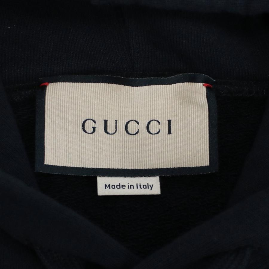 【父の日】GUCCI グッチ インターロッキングG パーカー フーディー 646953 XJDAH 1082 メンズ ブラック 爆買の画像