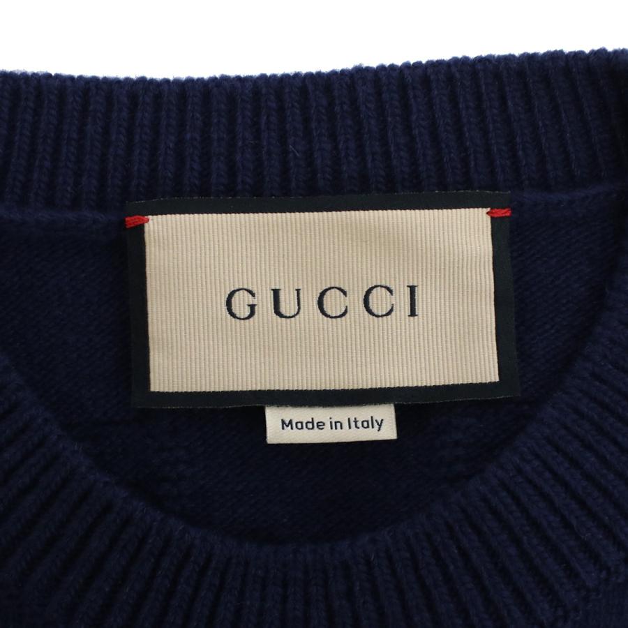 【父の日】GUCCI グッチ ニット セーター GGロゴ 692866 XKCCJ 4912 メンズ ネイビー 爆買の画像