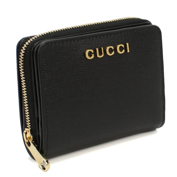 GUCCI P10倍 グッチ SCRIPT 二つ折り財布 小銭入付き ロゴ 772639 