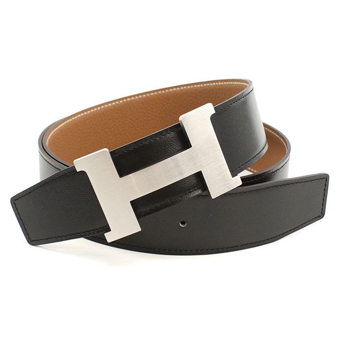 HERMES（エルメス） ベルト コンスタンス BOXカーフ-トゴ NOIR-GOLD W
