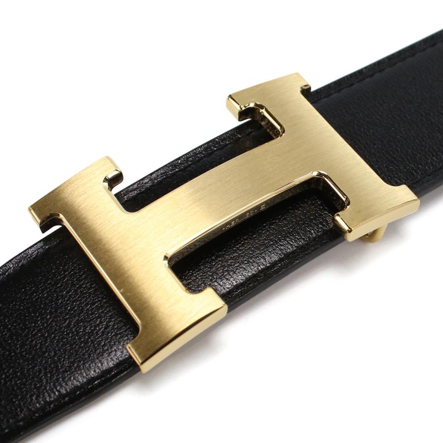 エルメス HERMES メンズベルト ブランド Hロゴ BOXカーフトゴ NOIRGOLD belt01 herhe ビッグヒット