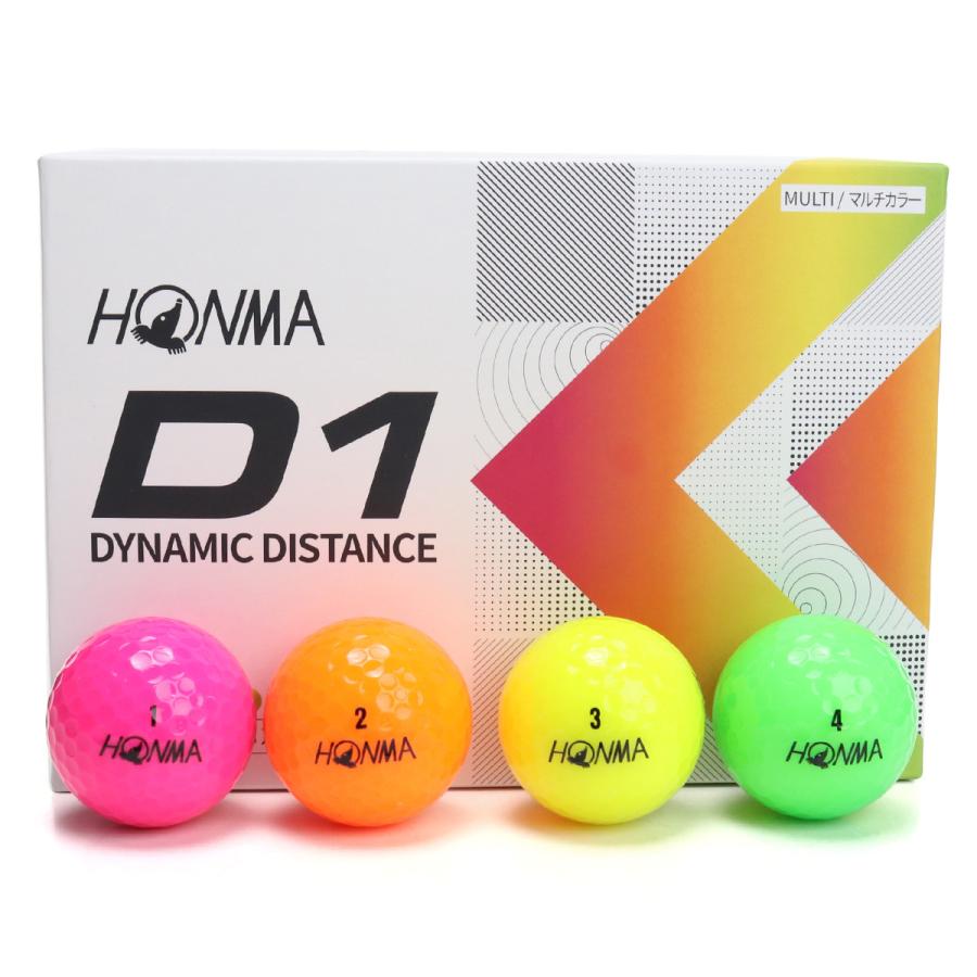 HONMA D1　ゴルフボール　マルチカラー
