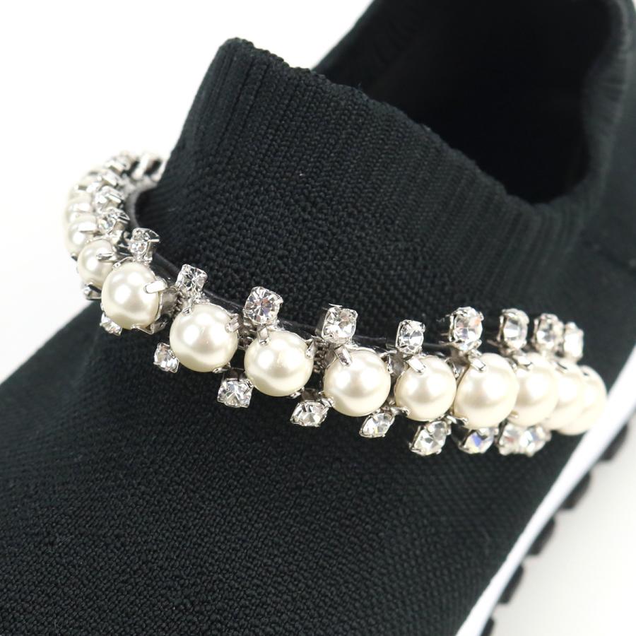 JIMMY CHOO ジミーチュウ スニーカー VERONA BQT BLACK-WHITE レディース ブラック 爆買の画像