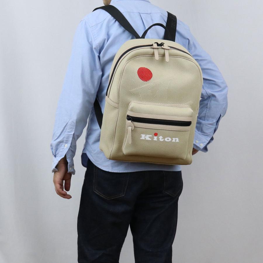 Kiton キートン リュック UBFITK N00820-12 メンズ ベージュ : ビッグ