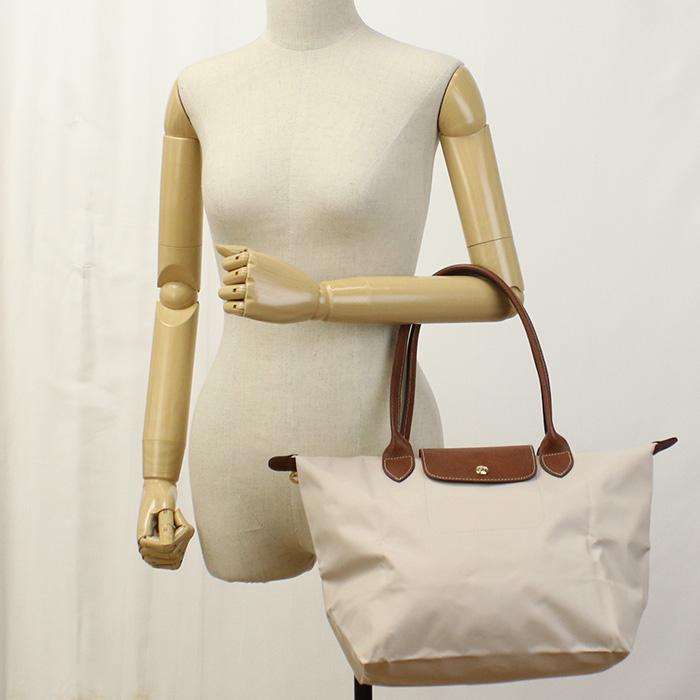 ロンシャン レザー シボ革 トートバッグベージュBA160大容量 A4 ベージュ LONGCHAMP（ロンシャン） バケットバッグ CUIR DE RUSSIE EPURE M