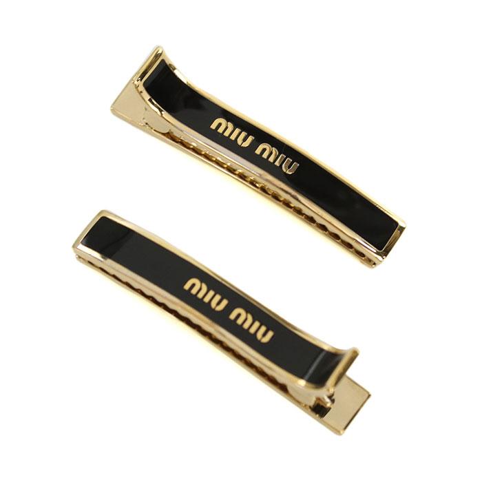 MIUMIU ミュウミュウ ヘアアクセサリー 5JF136 F0002 レディース ブラック 爆買の画像
