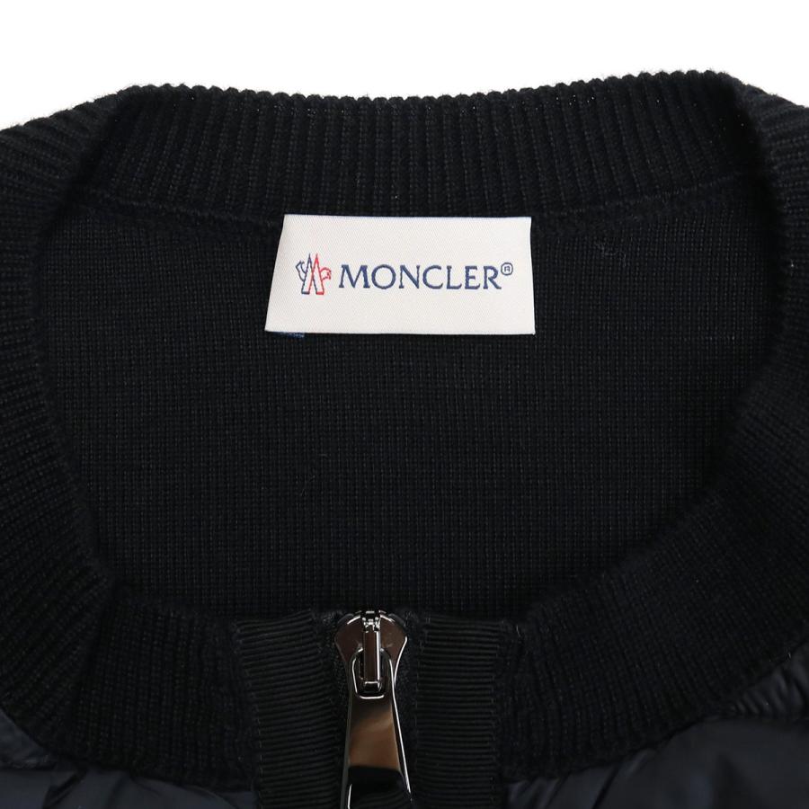 モンクレール MONCLER レディース−ジャケット，上着 9B51000 CARDIGAN TRICOT　A9018　999 長袖 ウール ニット切替 ダウンジャケット ブラック outer-01 appar｜bighit｜04