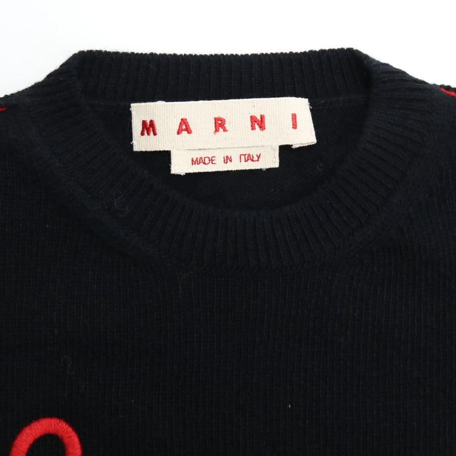 MARNI マルニ ロゴ セーター ニット ロゴ GCMD0283Q0 UFH525 00N99 レディース ブラック 爆買の画像