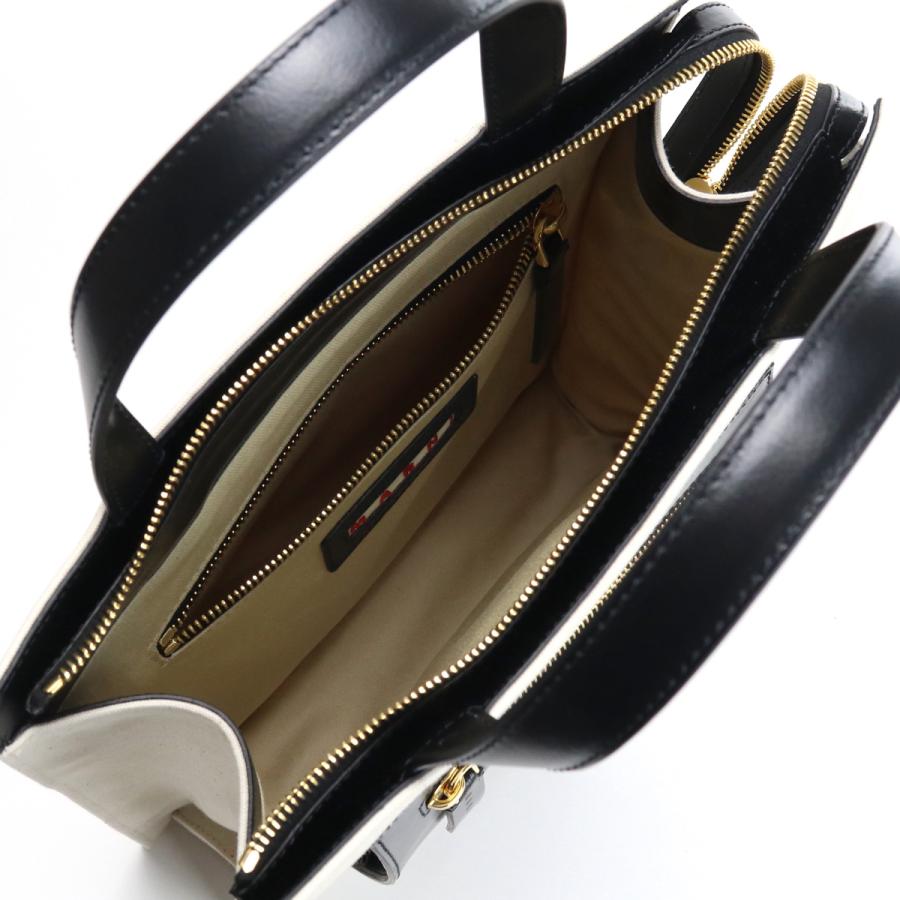 MARNI マルニ トートバッグ SHMP0068Q0 P2994 ZN015 レディース ブラック ホワイト 爆買の画像