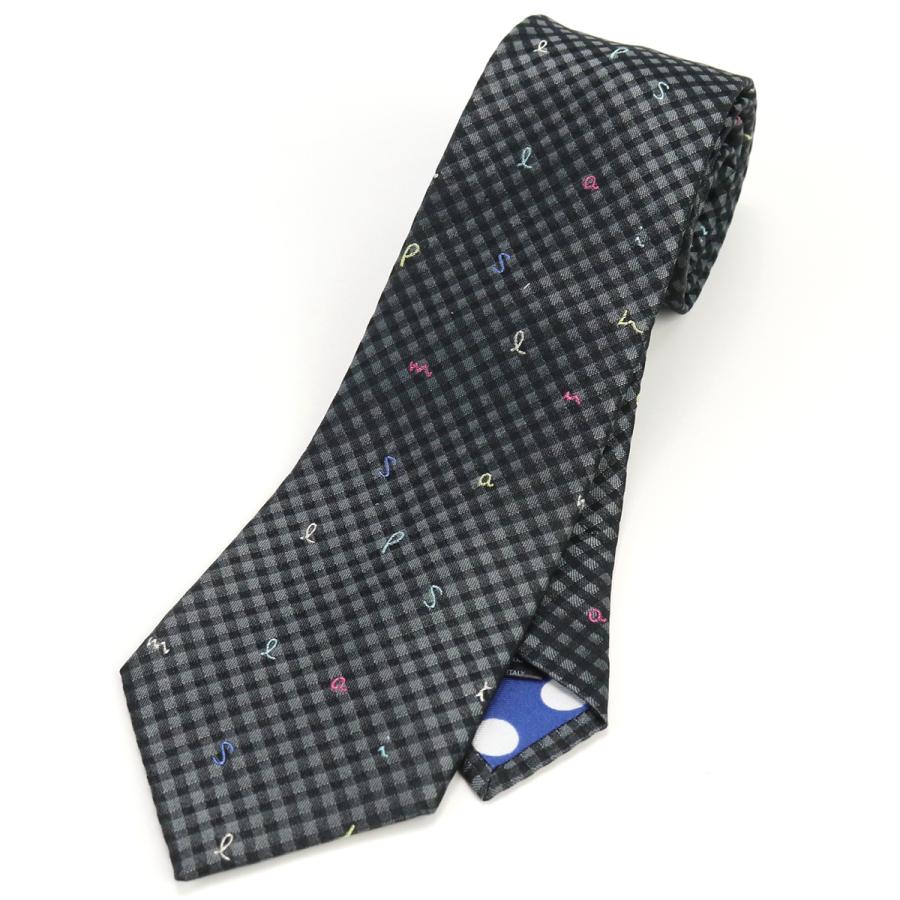 Paul Smith ポールスミス ネクタイ M1A0TIEX HLU01 79 メンズ ブラック Paul Smith（ポール・スミス） ネクタイ M1A0TIEX HLU01 79 メンズ
