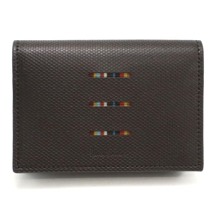 Paul Smith ポールスミス 名刺入れ カードケース M1A6758 USITRI 69 メンズ ダークブラウン Paul Smith（ポール・スミス） 名刺入れ カードケース M1A6758 USITRI