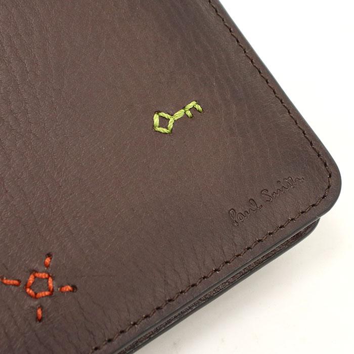 Paul Smith ポールスミス 二折財布小銭入付き M1A7970 WMOTIF 68 メンズ ブラウン Paul Smith（ポール・スミス） 二折財布小銭入付き メンズ ブラウン