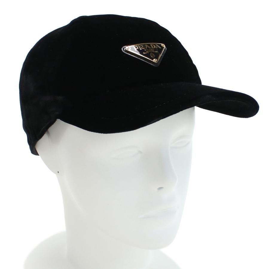 PRADA レディース ベルベット ベースボールキャップ 1HC336 068 PRADA レディース ベルベット ベースボールキャップ 1HC336 068