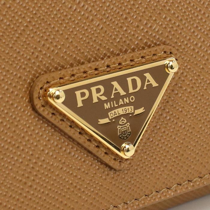 PRADA（プラダ） 三つ折り財布 レディース ブラウン 1MH042 QHH F03BH