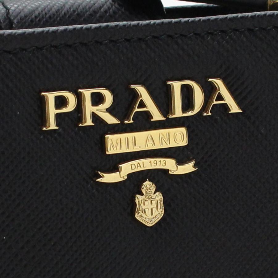 PRADA プラダ 二つ折り財布 小銭入付き 1ML018 QWA F0002 レディース ブラックの画像