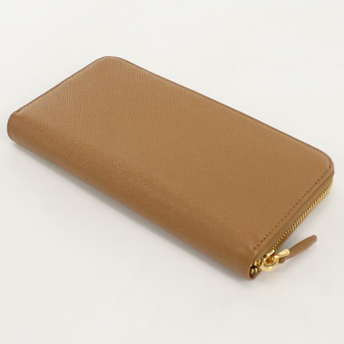 PRADA プラダ 長財布ラウンドファスナー 1ML506 QHH F03BH レディース ブラウン PRADA（プラダ） 長財布ラウンドファスナー 1ML506 QHH F03BH