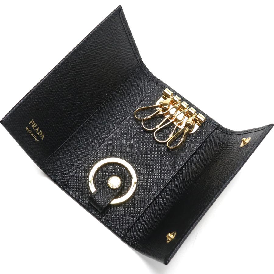 PRADA プラダ 4連キーケース 1PG004 QHH F0002 レディース ブラック